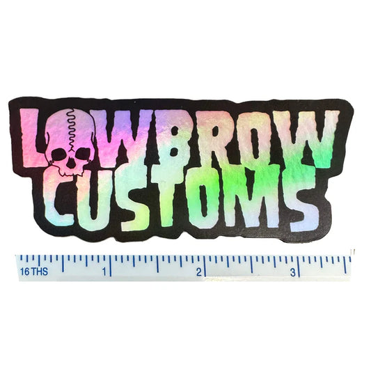 Lowbrow Customs Logo Holographic Rainbow Sticker