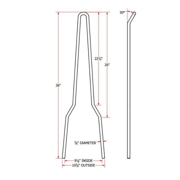 TC Bros Tall Kickback DIY Sissy Bar Kit