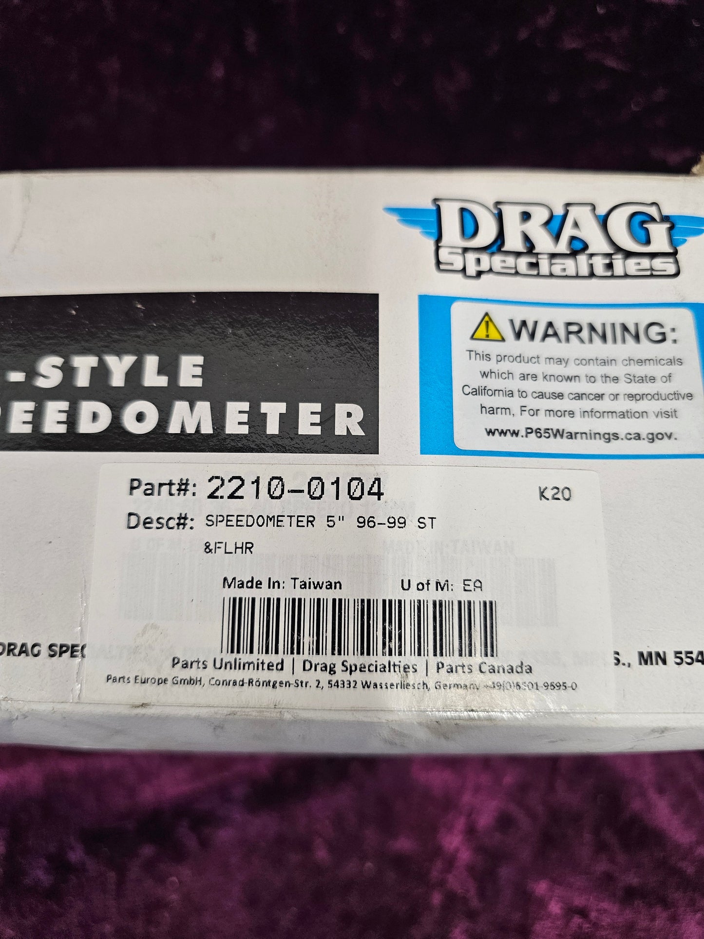 Drag Specialities FL Style Speedometer