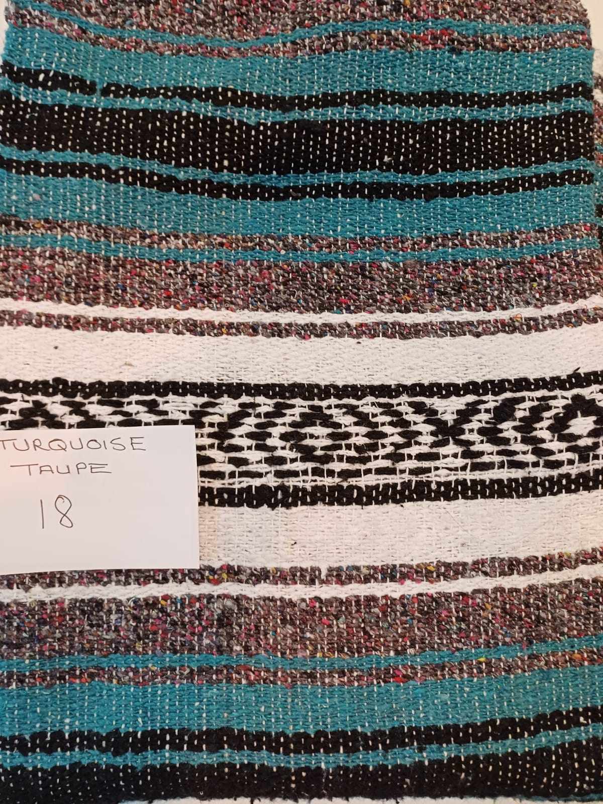 Falsa Mexican Blanket 73" x 48" Turquoise