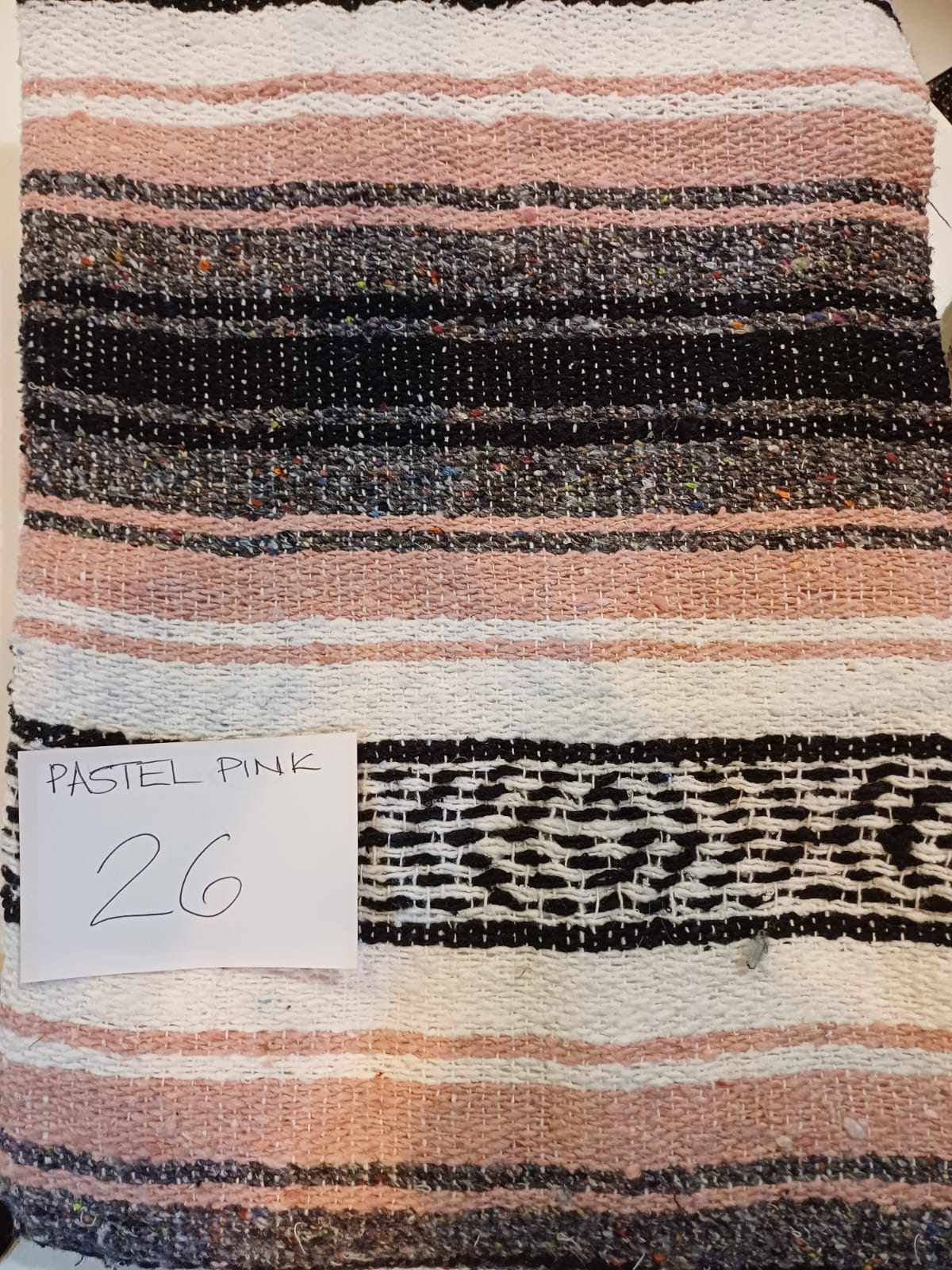 Falsa Mexican Blanket 73" x 48" Pastel Pink