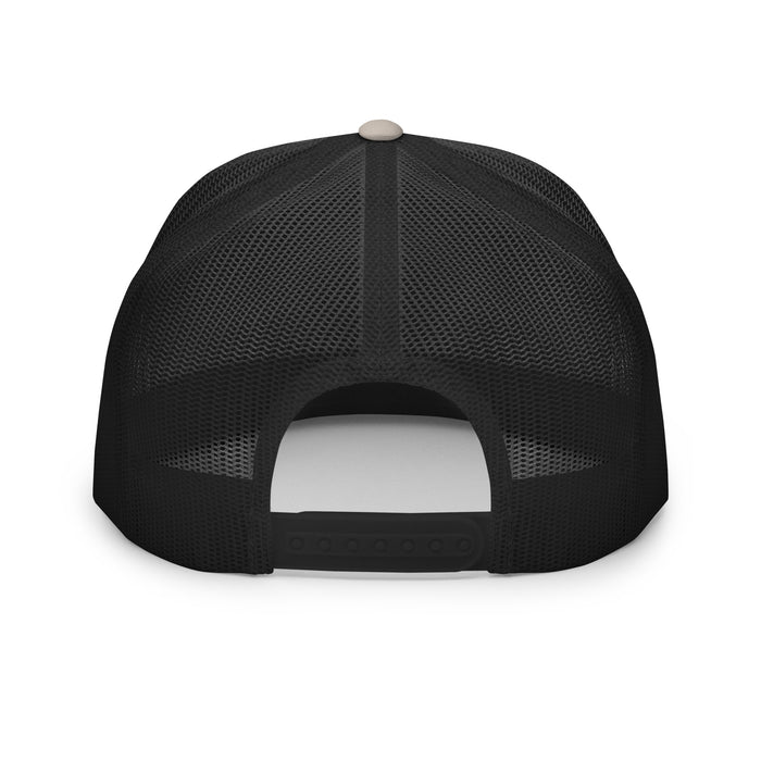 TC Bros Script Flat Bill Trucker Cap - Silver/Black