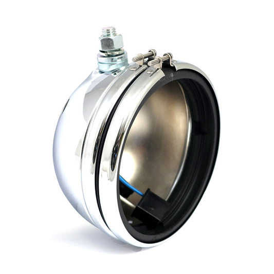 OEM Style 5-3/4" FX, FXR, XL Headlamp Shell Only. Chrome