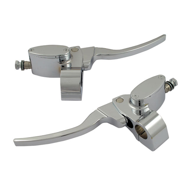 Custom Handlebar Control Kit Hydr. Clutch. Chrome