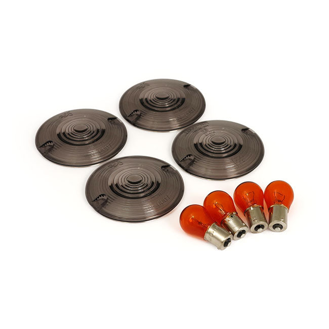 Turn Signal Flat Lens Kit. Smoke