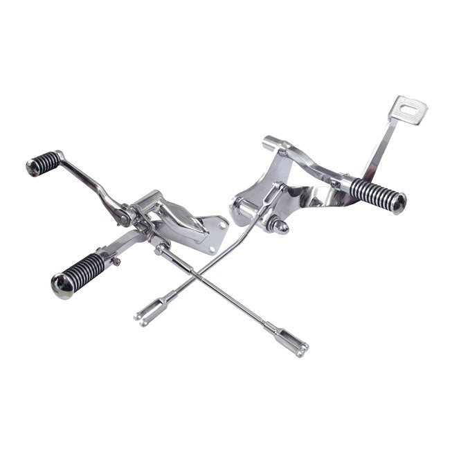 Evo XL Forward Control Kit. O-Ring Pegs. Chrome