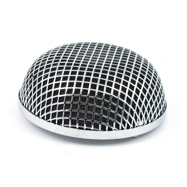 Breather Style Air Cleaner Assembly, Round. Chrome