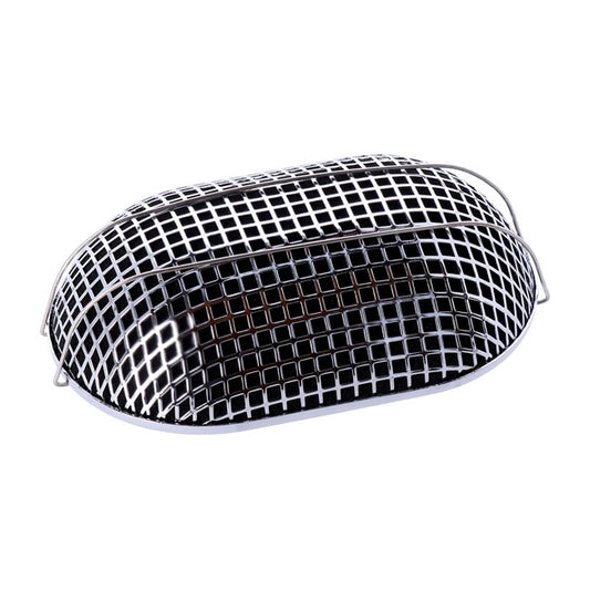 Breather Style Air Cleaner Assembly, Oval. Chrome