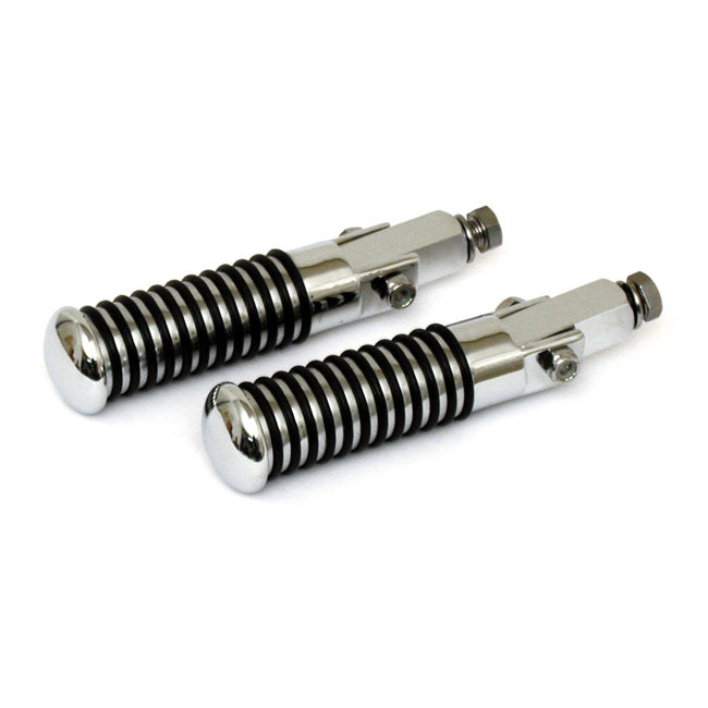 Sundance O-Ring Foot Pegs. Universal 1/2-20 Mount. Chrome