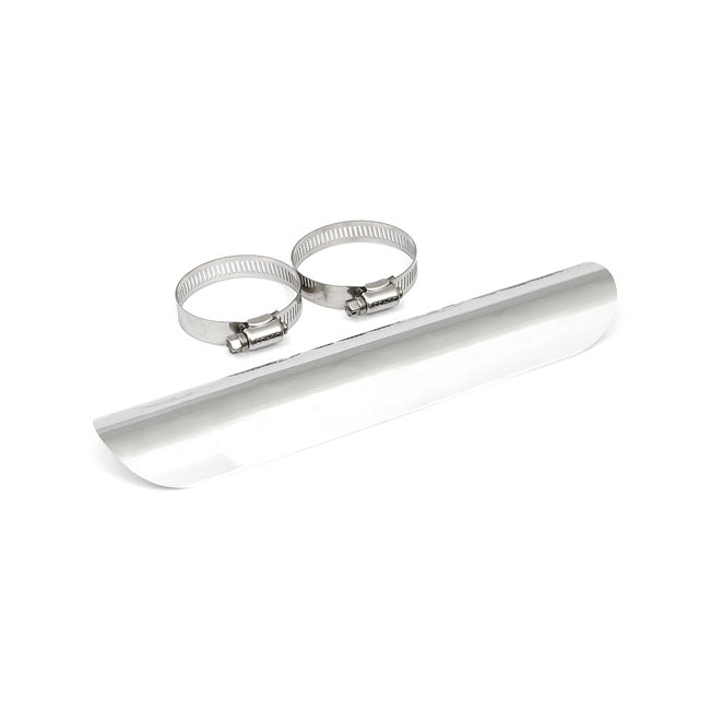 Universal Smooth Heat Shield 10" Long Chrome