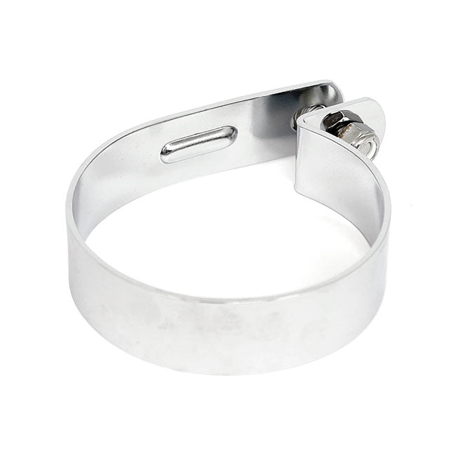 Muffler Short P-Clamp 3-1/4". Chrome Steel
