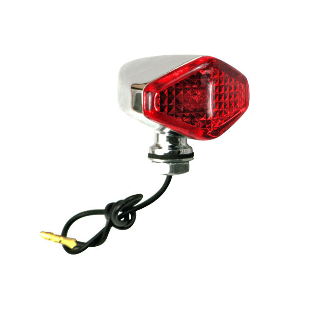 Diamond Turn Signals. Chrome. Red Lens