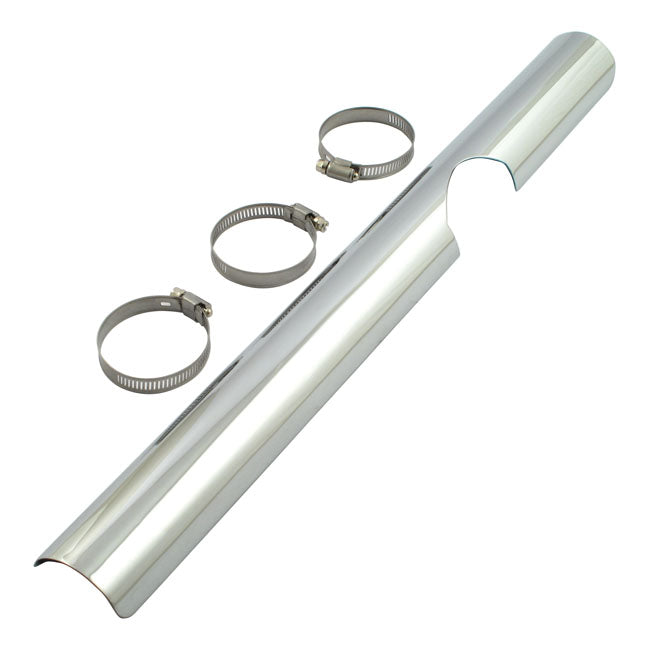 FLT Header Heat Shield, Lower Right. Chrome
