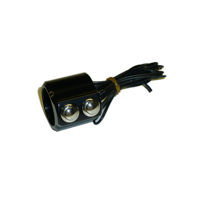 Kustom Tech switch housing Evolution Line dual button. Black - Kustom Tech motorcycle part