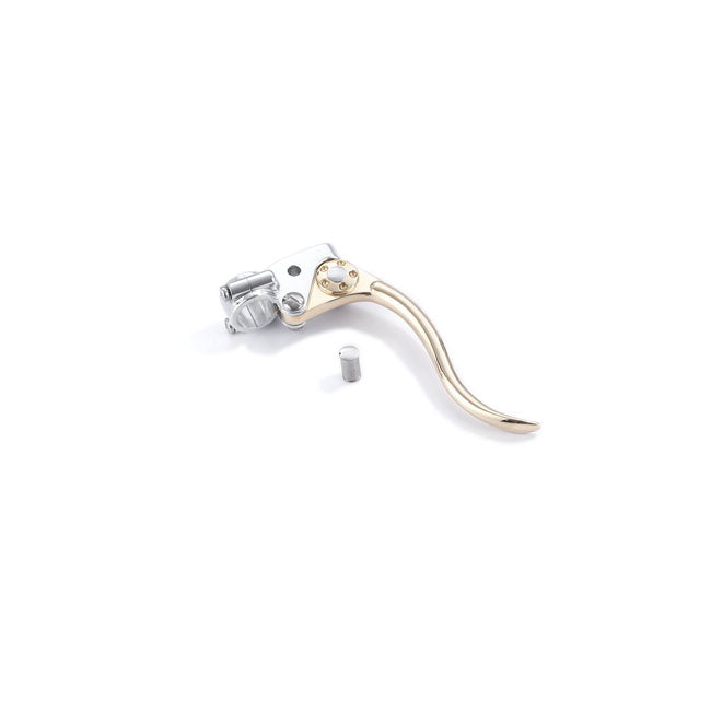 Kustom Tech DeLuxe mechanical brake lever assembly. Brass/alu - Kustom Tech motorcycle part