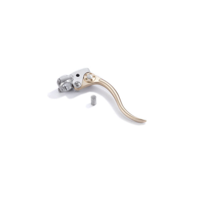 Kustom Tech DeLuxe mechanical brake lever assembly. Brass/alu - Kustom Tech motorcycle part