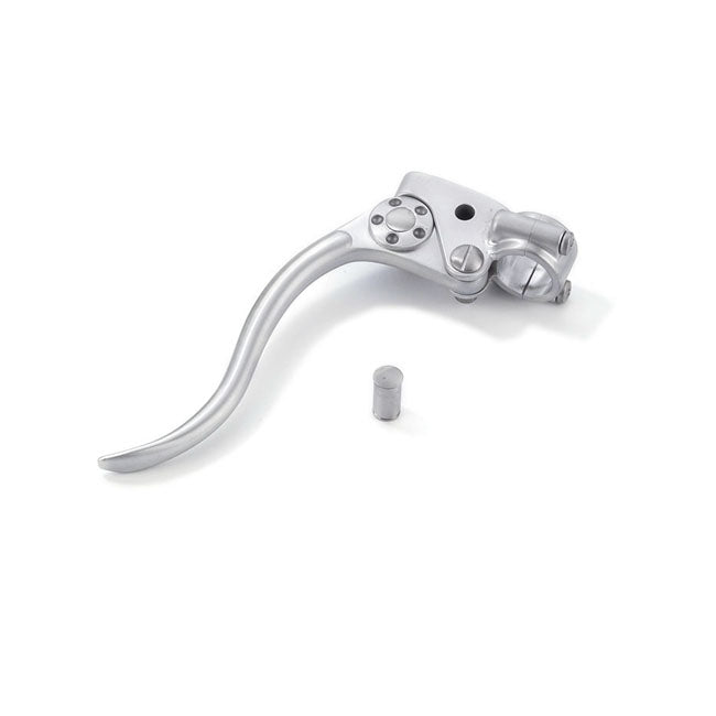 Kustom Tech DeLuxe mechanical clutch lever assembly. Satin - Kustom Tech motorcycle part