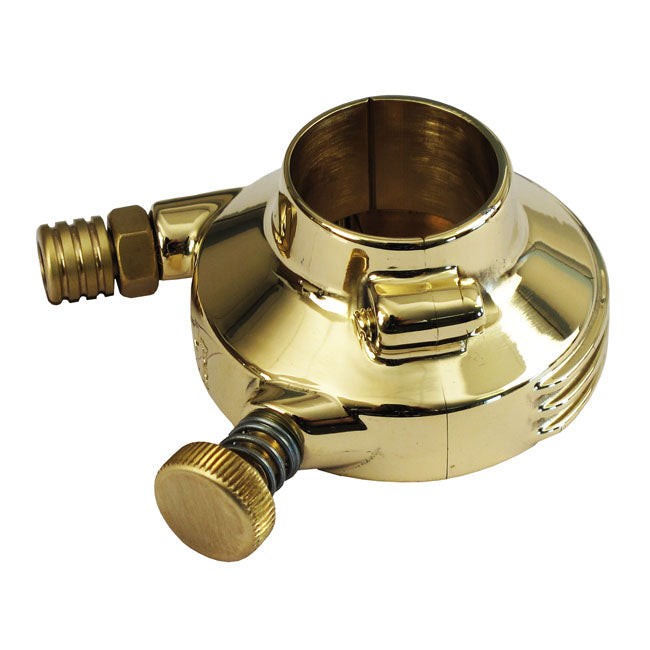 Kustom Tech DeLuxe external throttle housing. Polished brass - Kustom Tech motorcycle part