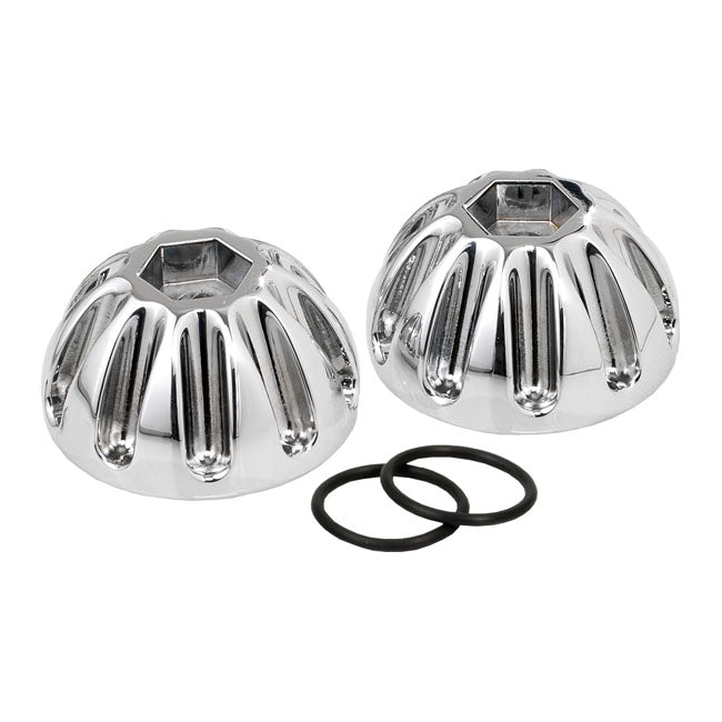Kustom Tech Knuckle rocker nuts. Groove, chrome finish - Kustom Tech motorcycle part