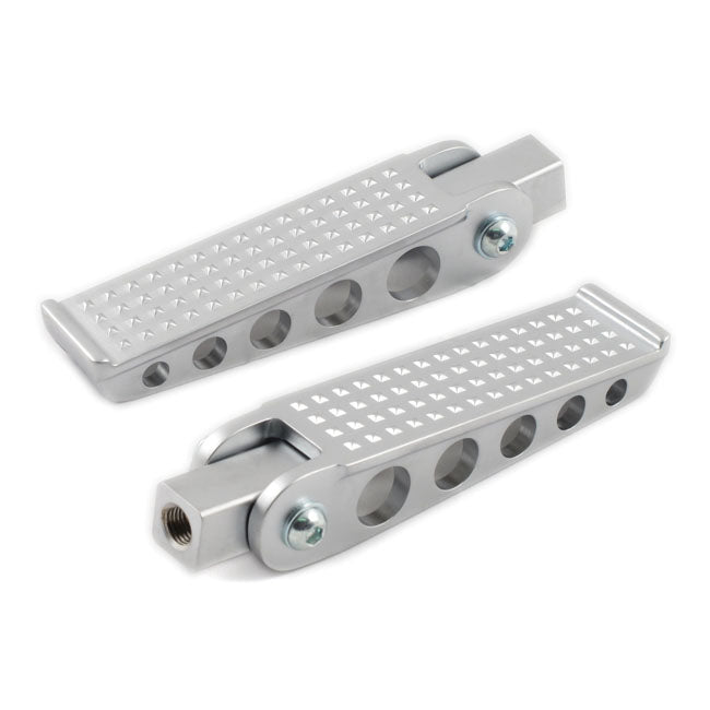 Kustom Tech cast brass knurled footpeg set. Chrome - Kustom Tech motorcycle part