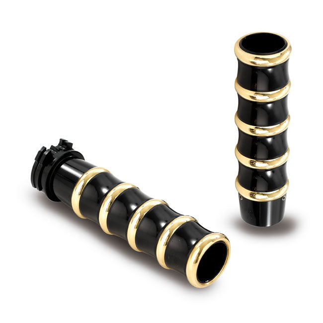Kustom Tech vintage grips black alu / brass - Kustom Tech motorcycle part