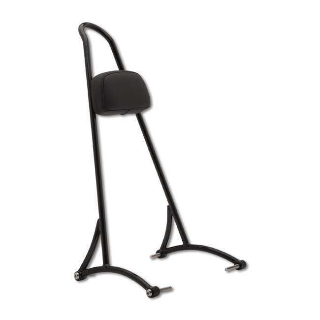 Burly, Sissy Bar. 20" Black, with Backrest Pad