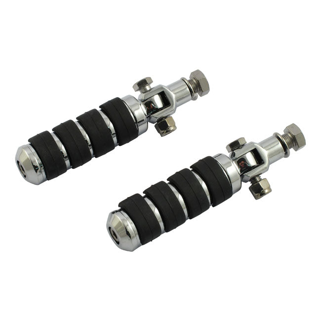 Comfort Stud Mount Foot Peg Kit. 1/2-20. Chrome
