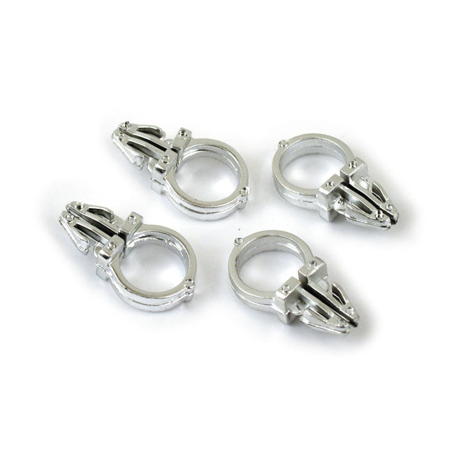 Chrome Handlebar Wire Clips