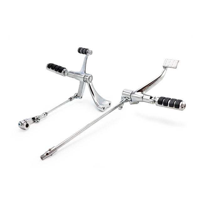 Evo XL Forward Control Kit. ISO Pegs. Chrome