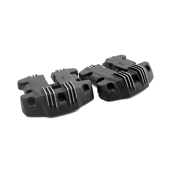 EMD, 'Ribbed Style' Rocker Cover Set. Black Cut