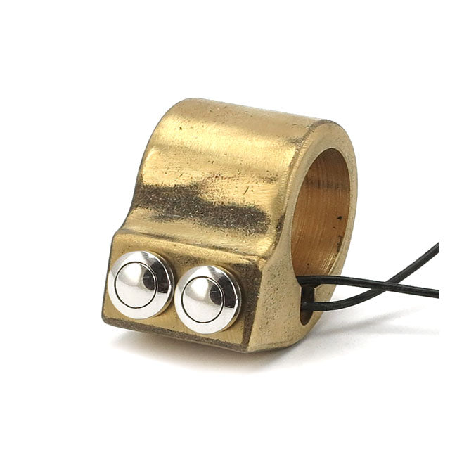 Wannabe Choppers WannaButton 1 Inch Switch Housing - Brass