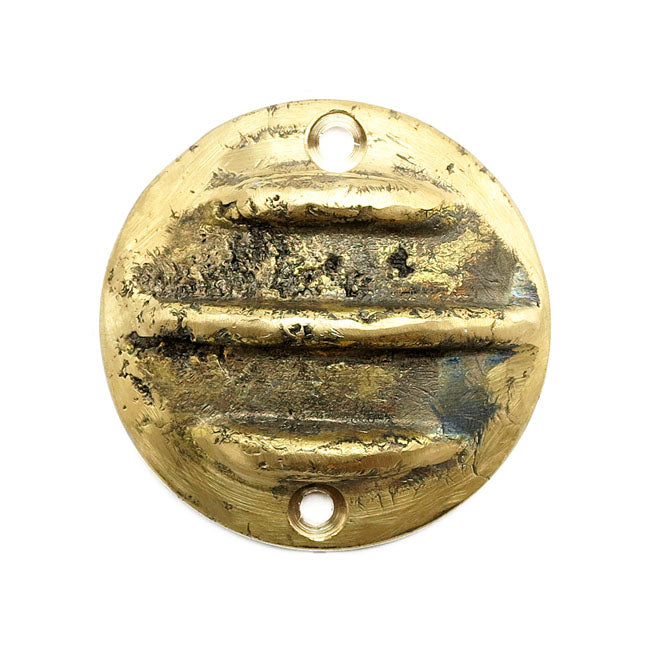 Wannabe Choppers Ribbed Point Cover - Brass - Horizontal mount - 71-03 XL Sportster (NU)