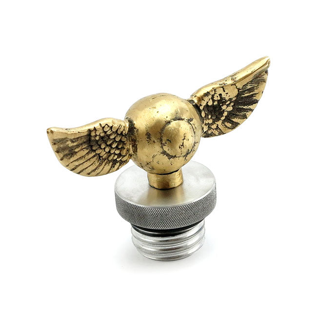 Wannabe Choppers Flying Eyeball Gas Cap - Brass - 83-95 H-D (NU)