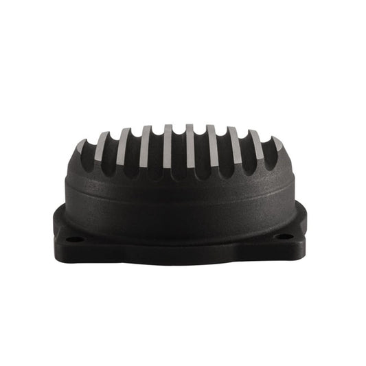 Motone, CV Carburetor Top Cover. Finned/Rippled. Black