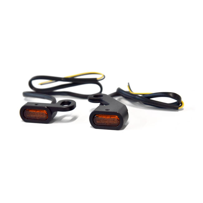Fastline, Below Bar LED Turn Signal Set. Black