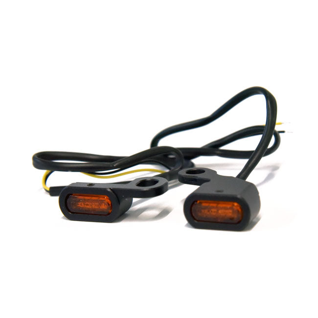 Fastline, Below Bar LED Turn Signal Set. Black