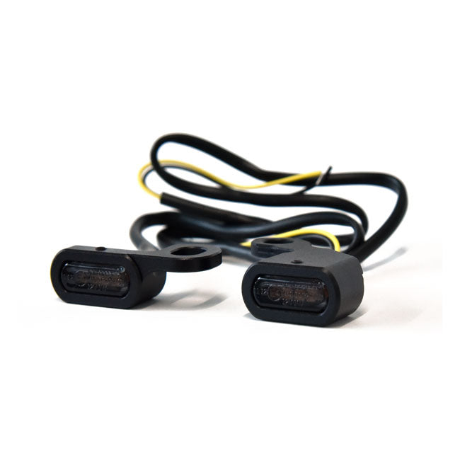 Fastline, Below Bar LED Turn Signal Set. Black