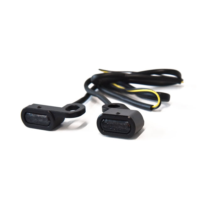Fastline, Below Bar LED Turn Signal Set. Black