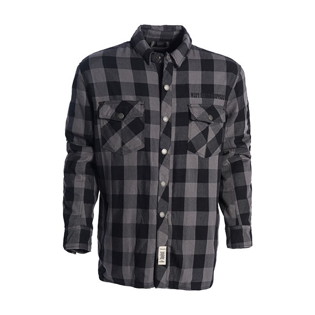 WCC Dominator Riding Flannel Shirt Grey/black CE Appr