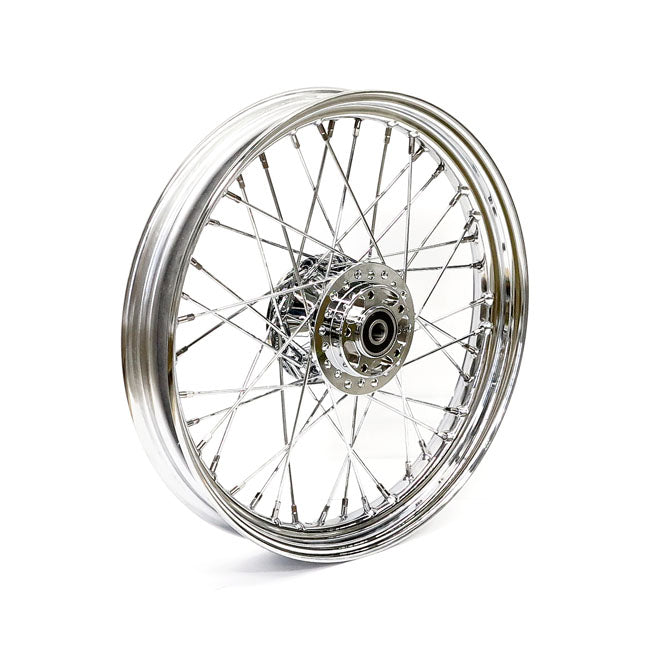 2.50 X 19 Front Wheel 40 Spokes Chrome