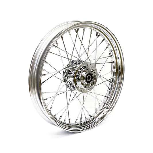 2.50 X 19 Front Wheel 40 Spokes Chrome