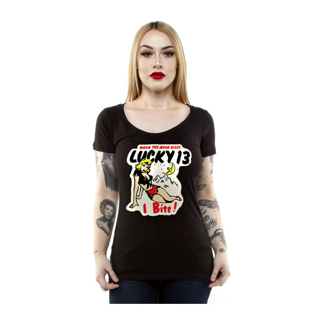 Lucky 13 I Bite Ladies t-shirt black