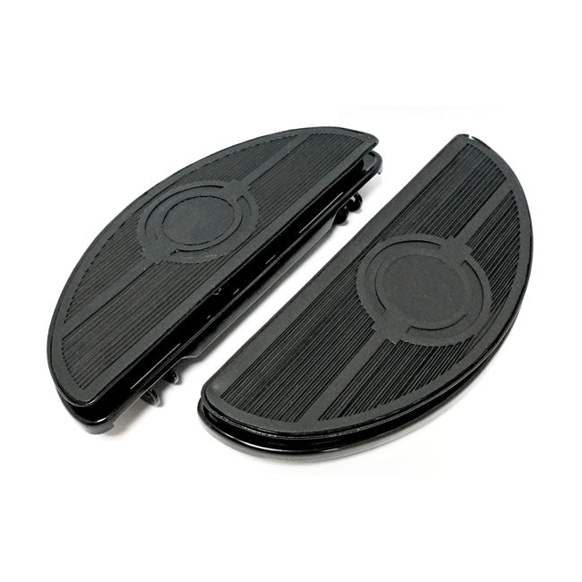 Oval Early Style Floorboards. with Dampers. Black