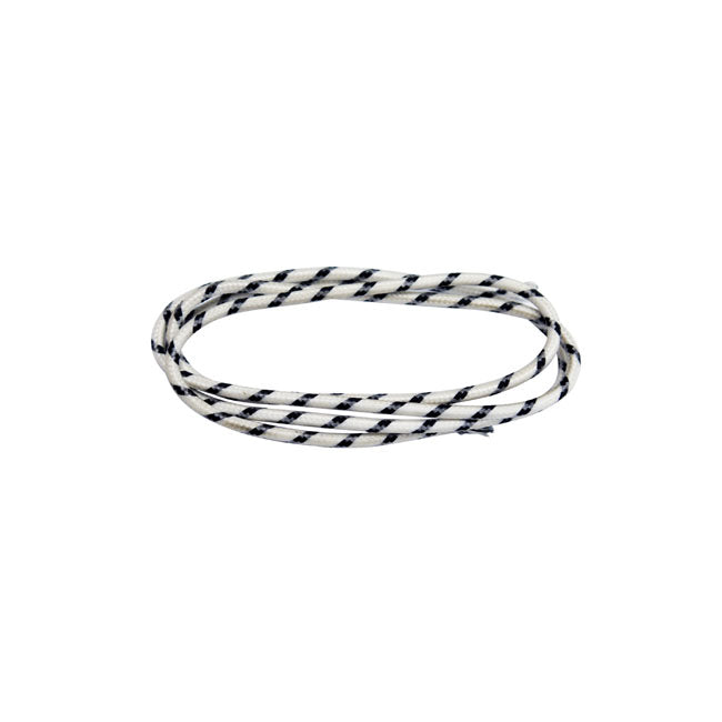 Classic Cloth Covered Wiring, 25ft. Roll. White/black