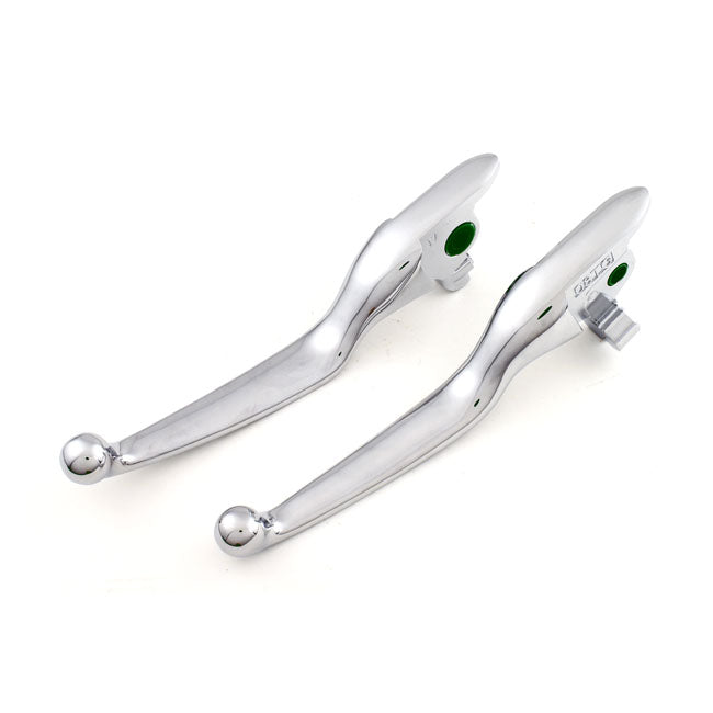 Handlebar Lever Kit, Wide Blade, Chrome
