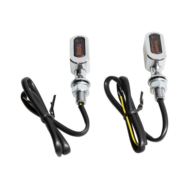 Fastline, LED Turn Signal Set. Chrome, Smoke Lens