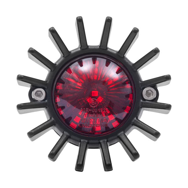 Motone, Big Fin LED Taillight. Black, No Bracket. ECE