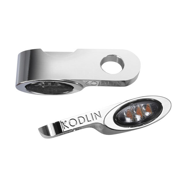 Kodlin, LED Turn Signals Elypse Front. Chrome