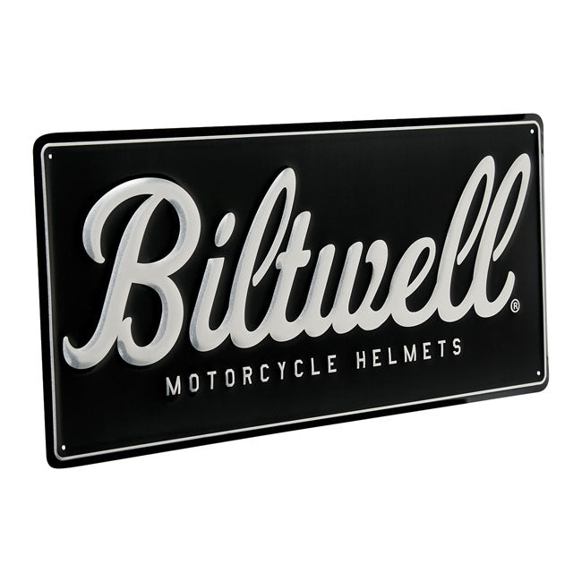 Biltwell Script shop sign black/aluminium from Biltwell at Pedro’s Parts