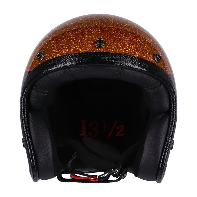 13 1/2 Skull bucket helmet Superior metal flake